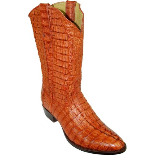 Pecos Bill "Boss" Cognac Allover Hornback Crocodile Cowboy Boots